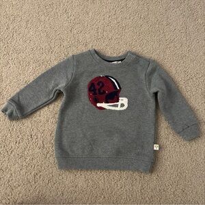 Preppy Football Helmet #42 Sweatshirt Adventurewear 360Boy's Size 18 Months Gray